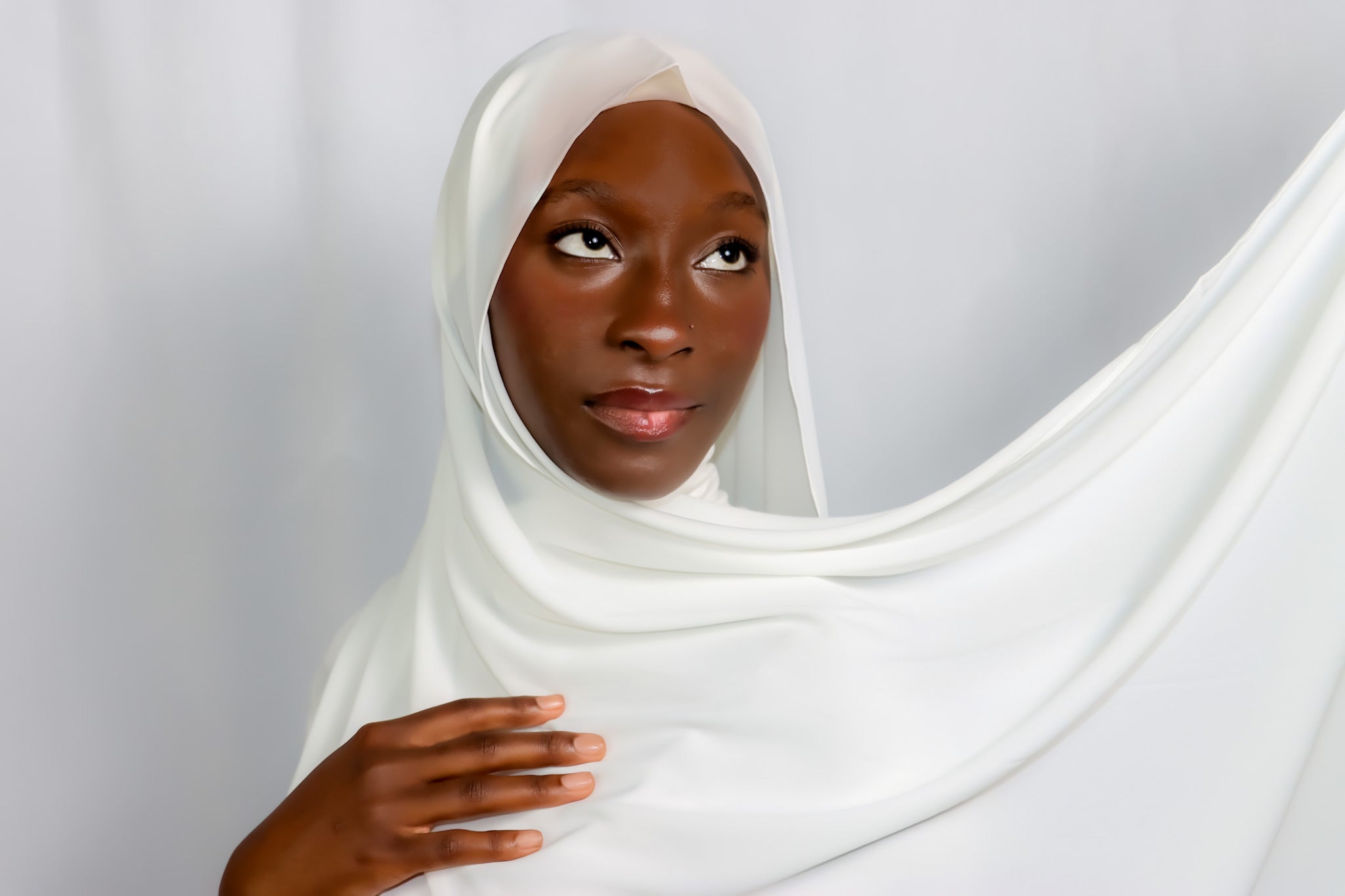 white hijab